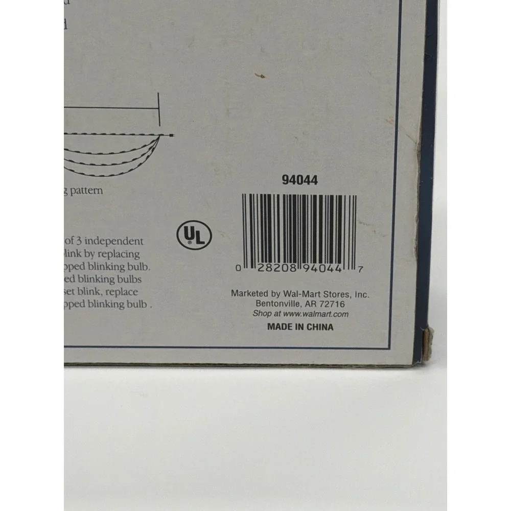 Holiday Time 150 Blue Swag Style‎ Light Set White Wire 10ft Indoor Outdoor 94044